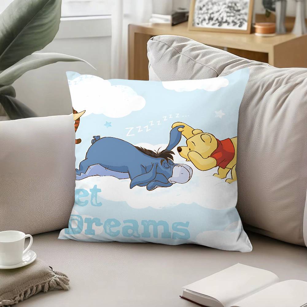 Cartoon E-Eeyore Pillow Case Pattern Printed Pillowcase For Living Room Sofa Cushion Cover & Bedroom Decor