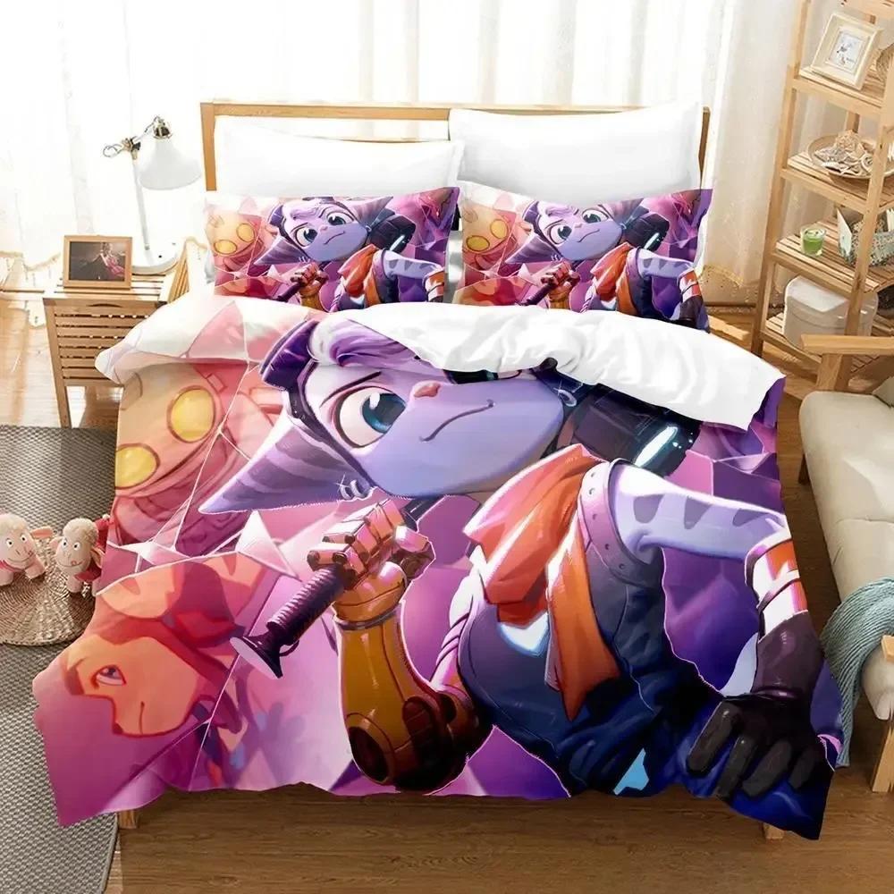3d Print Game Ratchet Clank Rift Apart Bedding Set Printed With Pillowcase Duvet Cover Soft Single Double Queen Super King Size