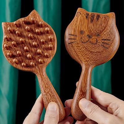 Head Scalp Meridian Comb Sandalwood Scalp Massage Comb Multifunction Insert Teeth Wooden Massage Comb 28 Coarse Toothed Head