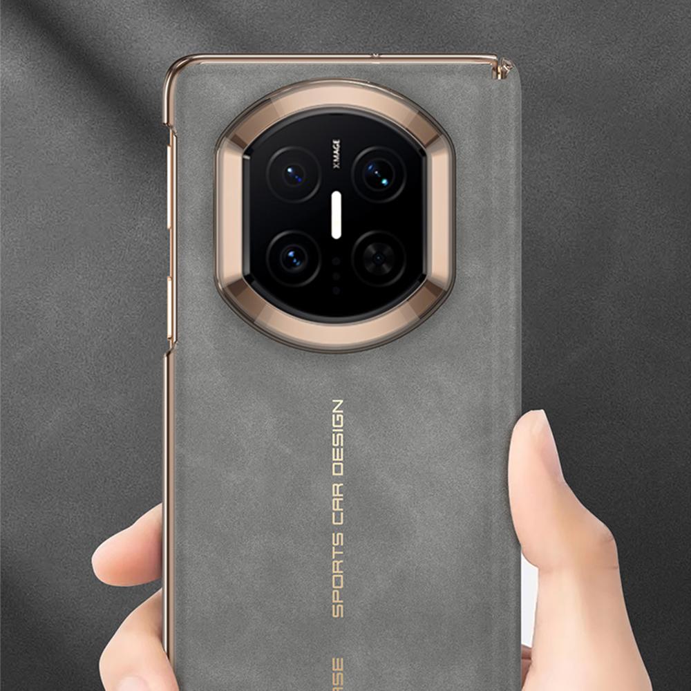 GKK Magnetische Hülle für Huawei Mate X7 Dual-Achsen Scharnierschutz PU-Leder + TPU + PC Handyhülle