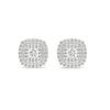 European Chic: Elegant Micro-set White Zirconia Square Hoop Stud Earrings