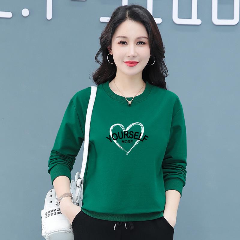 Women's Black Plus Velvet Sweatshirt: New Loose Fit for Autumn & Winter