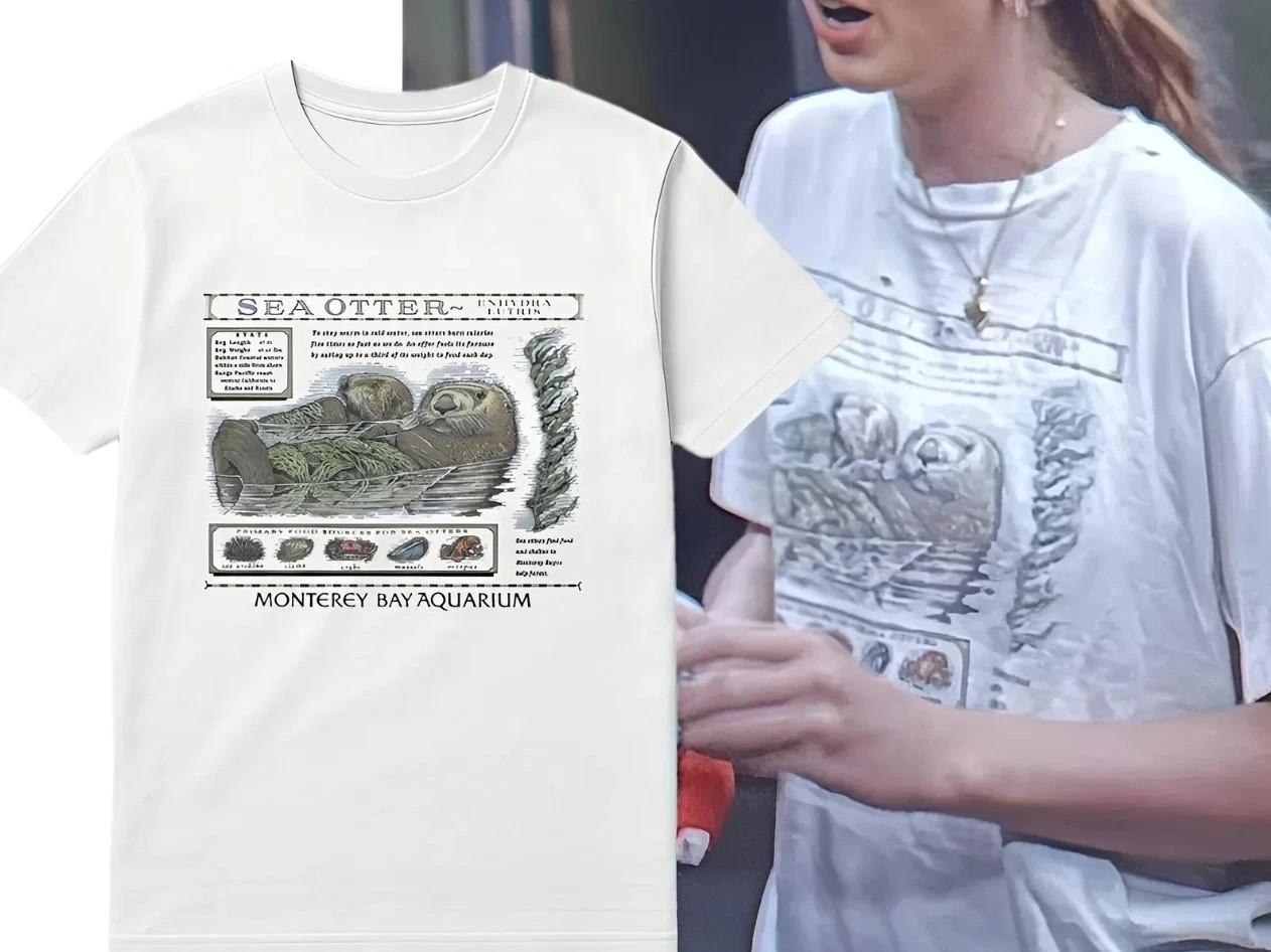 SALE SALE! Rehearsal Sea Otter Monterey Bay Aquarium White T-shirt All Size S-4X S