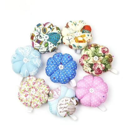 Flower Pumpkin Fabric Pin Cushion Needle Holder 1pc Handy Wrist Sewing Pin Organizer