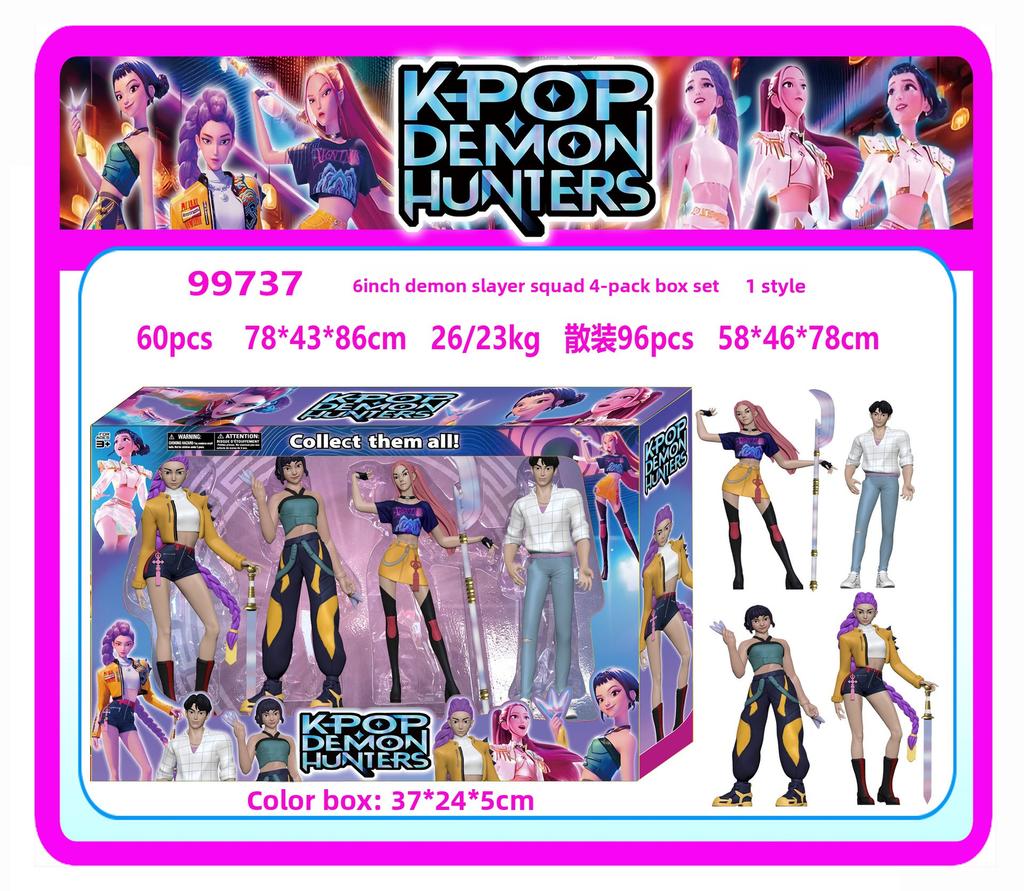 Demon Hunter Girl Group Doll Demon Hunter Tiger Star Korean Wave Girl Group Peripheral Figure Model Ornament