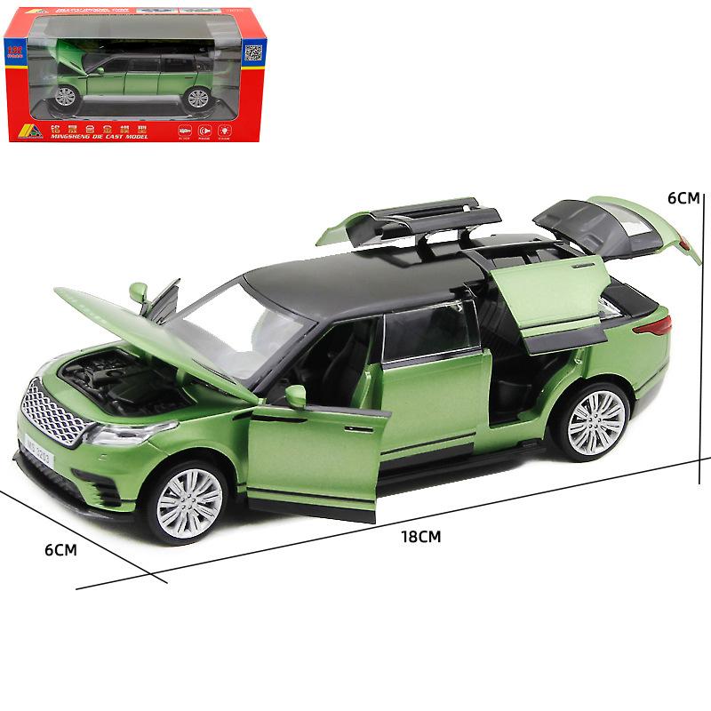 

1/32 Range Rover Velar Удлиненный Лимузин из Сплава Металлическая Литая Модель Автомобиля Мигающий Музыкальный Детская Игрушка Транспортные Средства Подарок зелёный