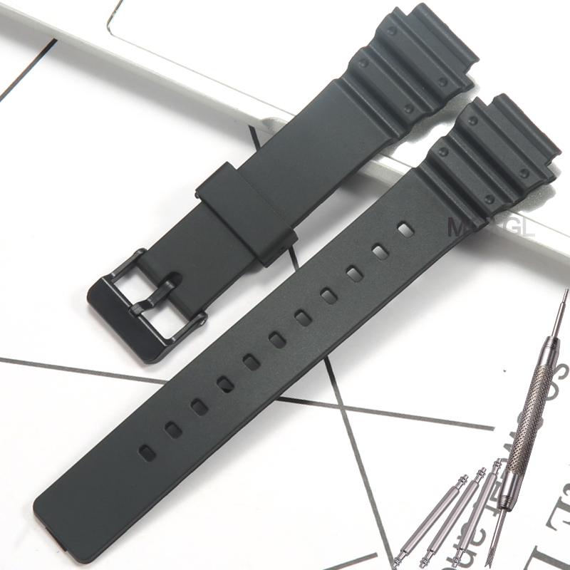 

Watch Accessories Suitable for Casio MRW200H MRW-200H-1B/1E/2B2 Men s Waterproof Watch Band Resin Replacement Strap 18mm чорний