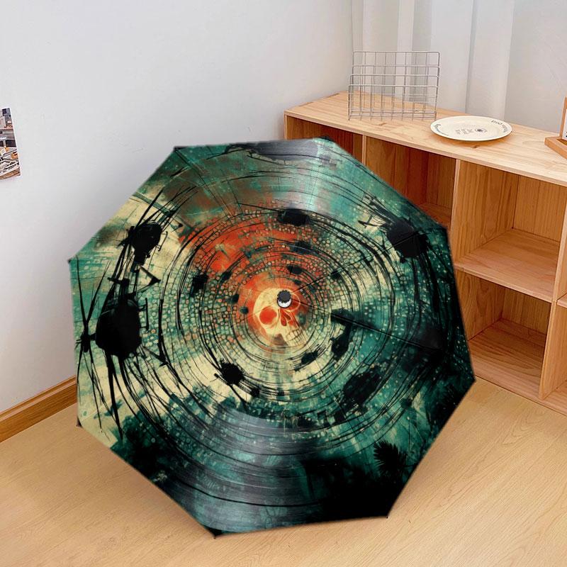 FilmArt Pattern Pattern New Style Umbrella, 1 Piece Automatic Folding Umbrella, Portable Travel Umbrella, Outdoor Umbrella, Birthday Gift