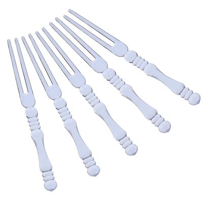 Lot de 80 mini fourchettes jetables transparentes en plastique pour fête, nourriture, gâteau, fruits