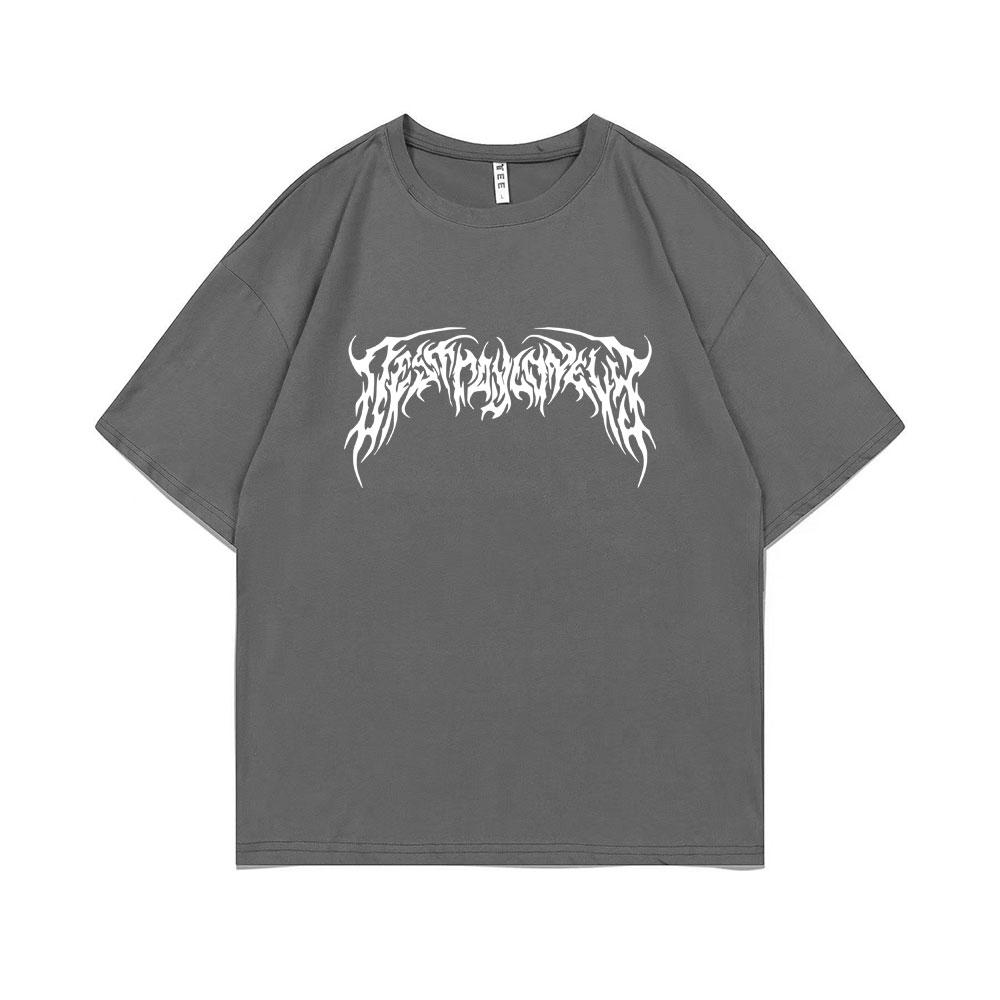 Rapper Destroy Lonely Logo Print T Shirt Man Oversized Cotton T-shirt Men Hip Hop Rock Punk Tshirt Short Sleeve Male Streetwear