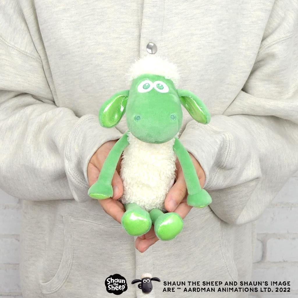 Shaun the Sheep Plush Toy 25cm Limited Edition Color 15th Anniversary [NICI] Green/Glitter