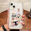 Cute Corgi Sticker Collage Phone Case for iPhone 17 16 15 14 13 12 11 16E Series Pro Max Plus Double Layer Protection