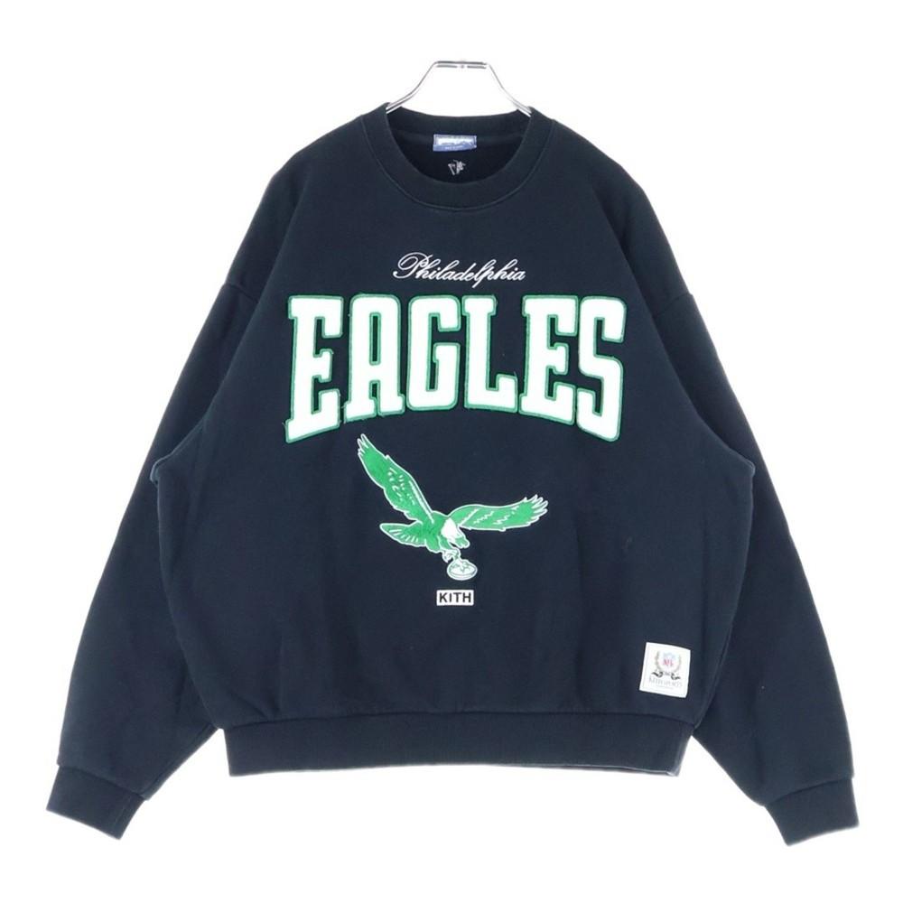 KITH Kiss 24AW X NFL 47 Eagles Nelson Crawneck Crew Neck Sweat Trainer Used 9bb4 Unisex T-Shirt M