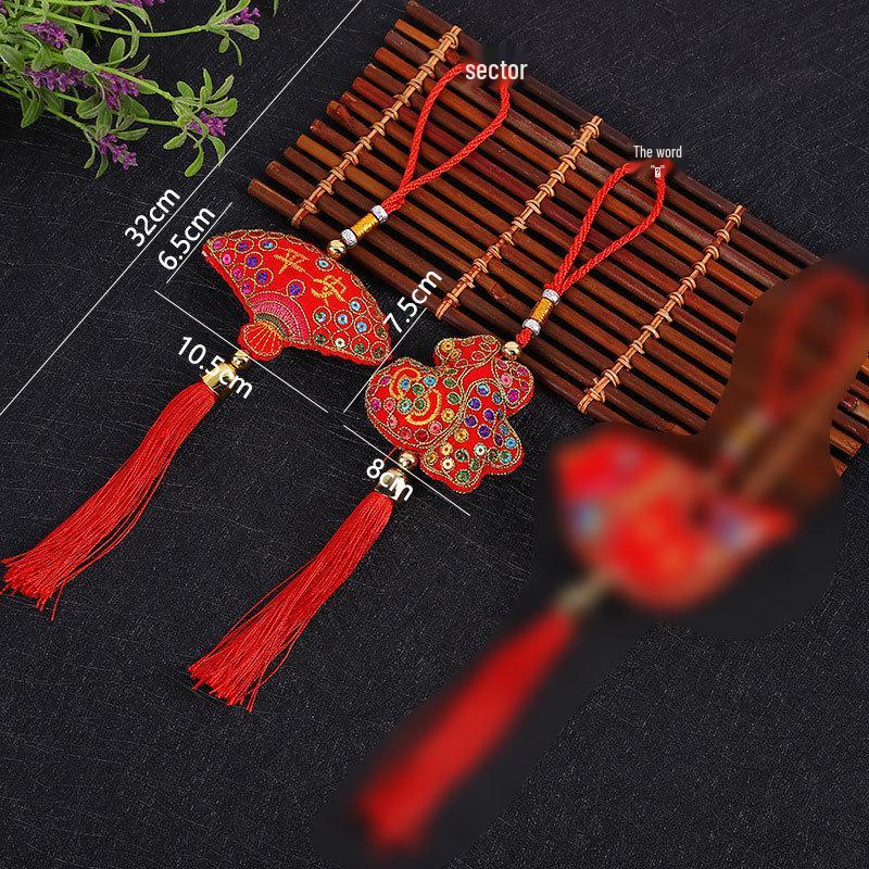 Dragon Boat Festival Double-sided Embroidered Fish Knot Incense Pouch Pendant