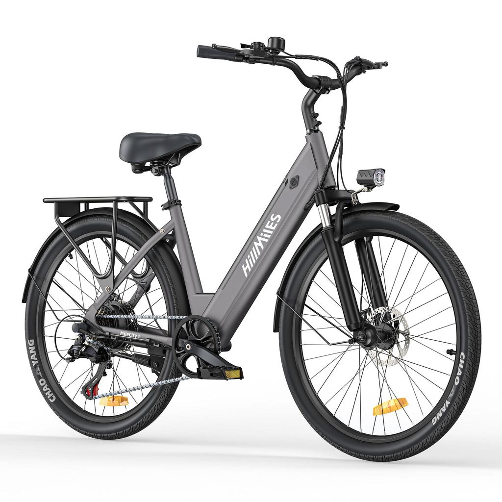 HillMiles MileCity 1 Electric Bike, 26" Women’s City Commuter, 36V 13Ah Removable Battery, 250W Motor, Shimano 7-Speed, Up To 100KM Range