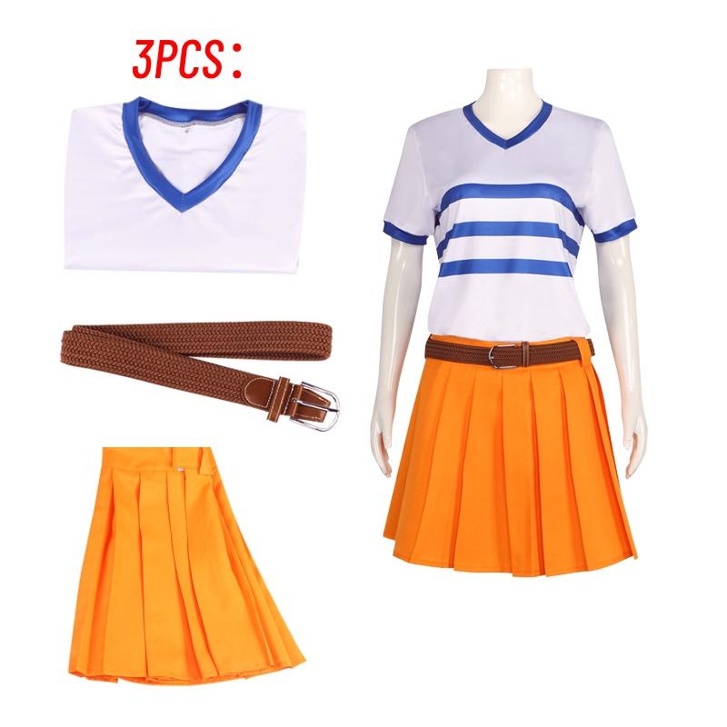 

Комплект платья Нами из 3 предметов для фильма живого действия, аниме-косплей-костюм с поясом XXXL