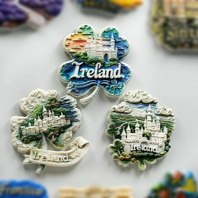 Irland Kühlschrankaufkleber Edinburgh Reise Souvenirs Kleeblatt Kühlschrankmagnete Heimdeko Hochzeitsgeschenke