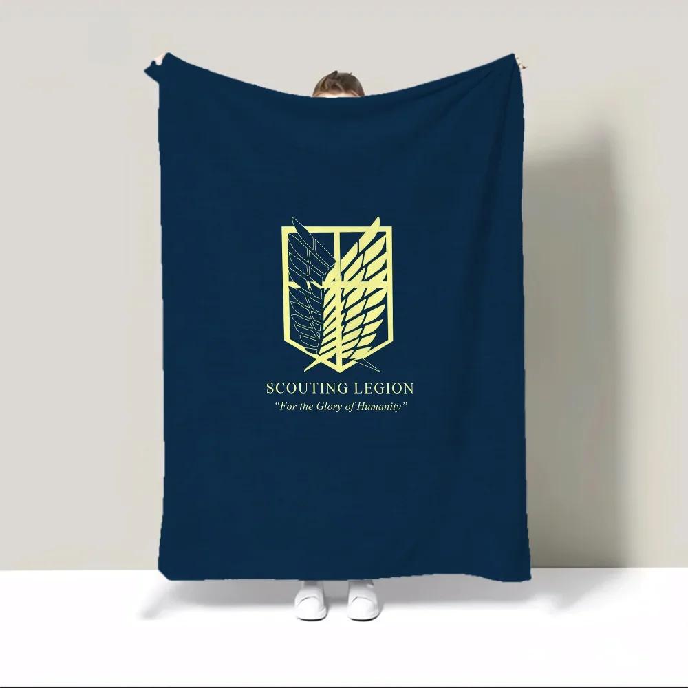 Attack on Titan Custom Blankets Sofa Decoration Microfiber Bedding Plush Blanket King Size Knitted Plaid Warm Blankets for Cold