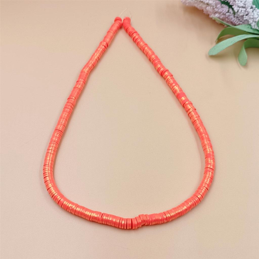 1 String Fashion 7Colors Loose Beads 6mm Necklace For Jewelry Making Pearlescent Powder 350PCS Spacer Beads DIY Bracelets Polymer Clay