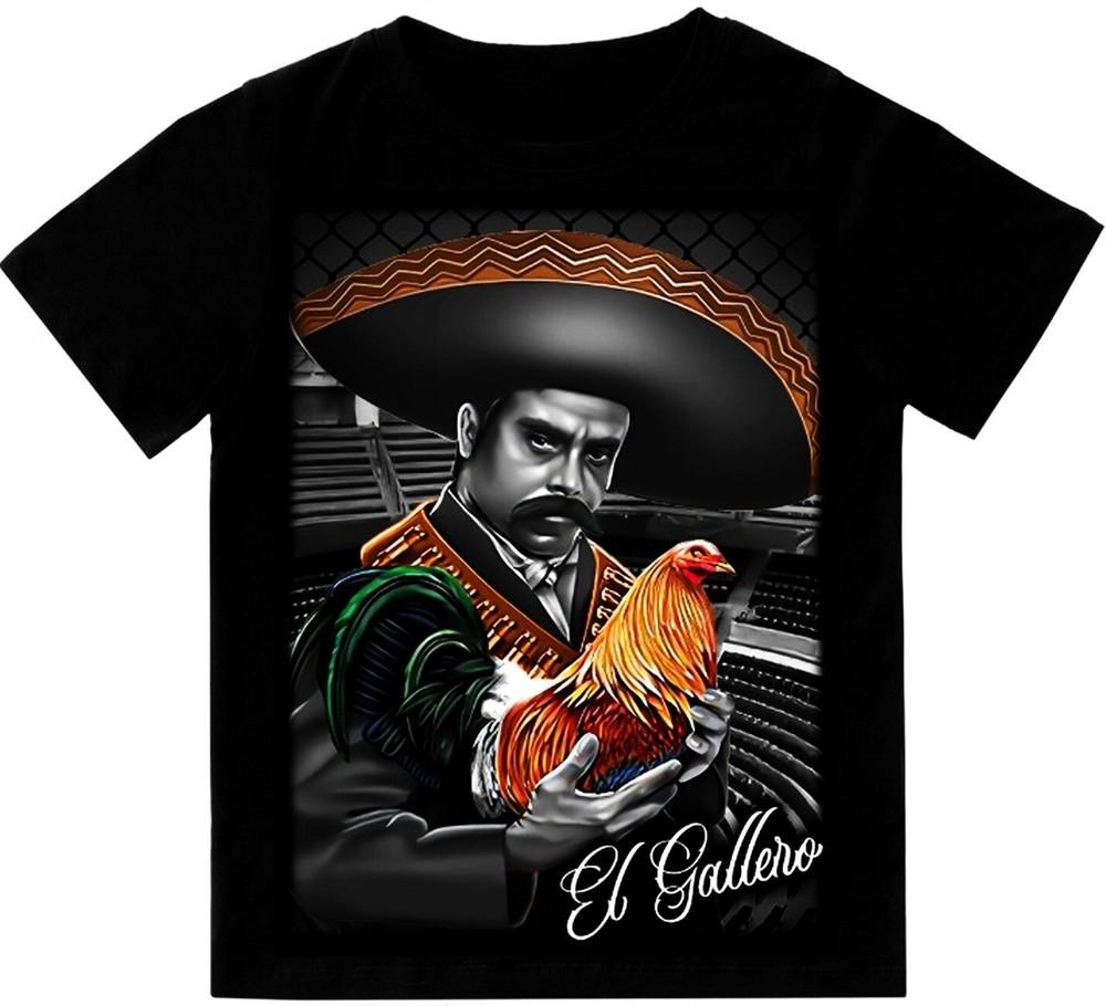 El Gallero Zapata Rooster Cock Mens T-Shirt Print On Shaka Wear Heavyweight Tee Unisex T-Shirt XXXXL