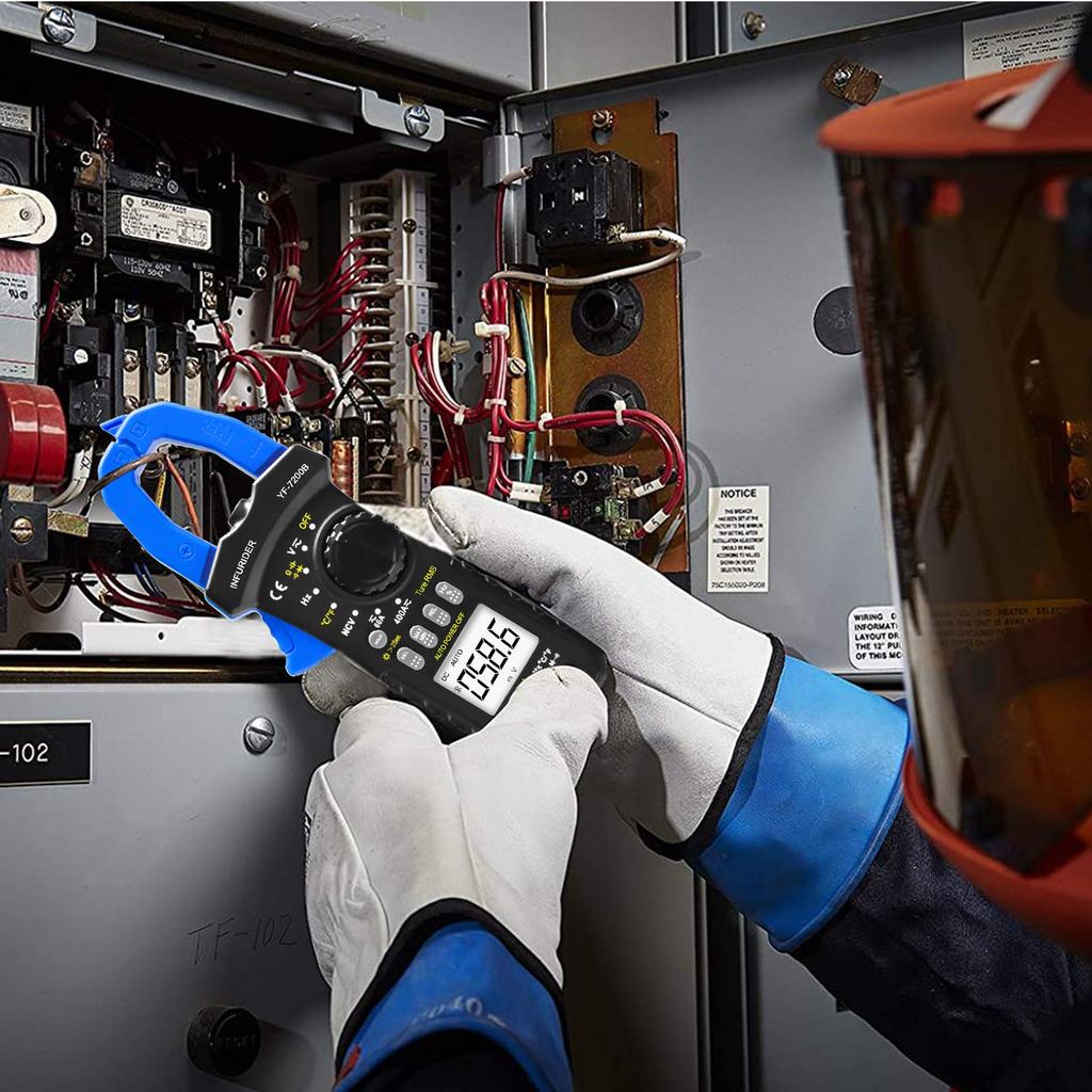 INFURIDER YF-7200B Digital Clamp Meter, TRMS Auto-Ranging AC/DC Current/Voltage Meter, Multimeter, DMM Electrical Tester, NCV Electronic Measuring Ins