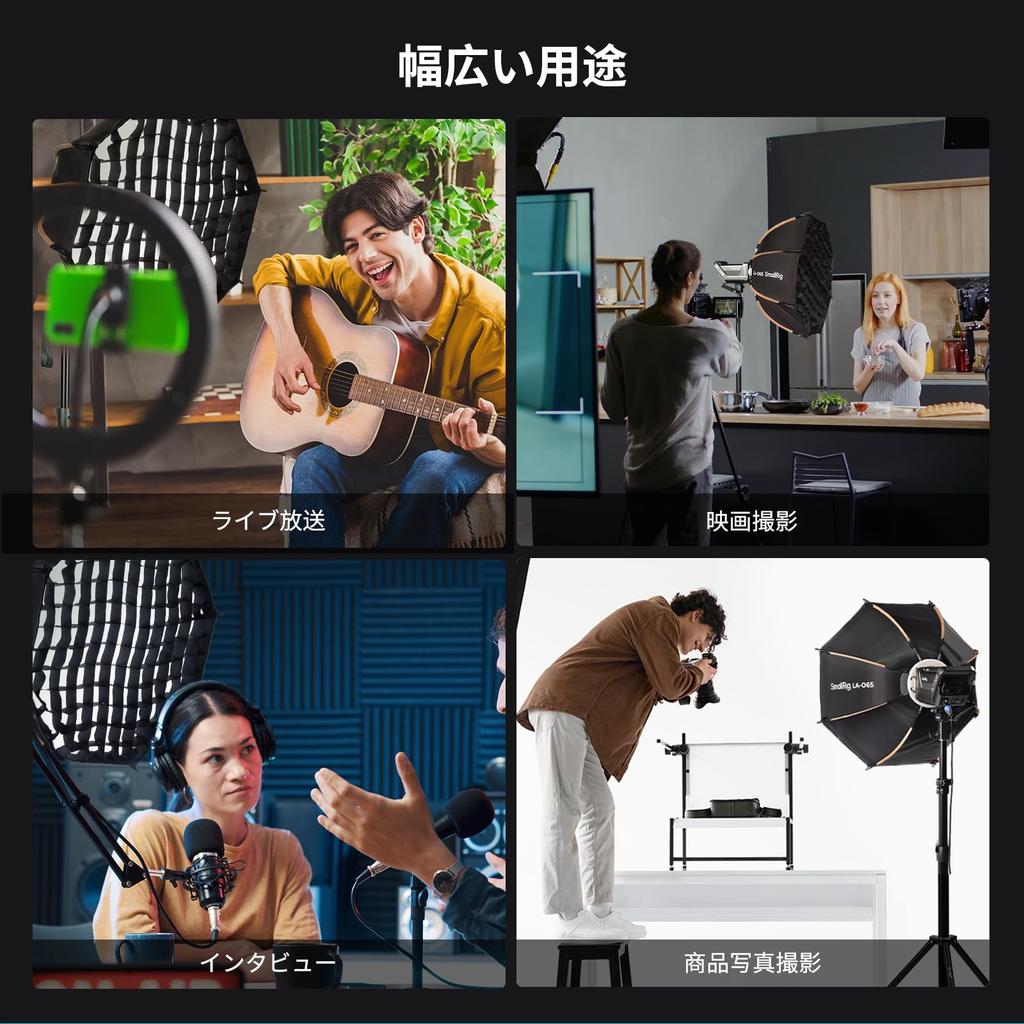 SmallRig Octagonal Softbox Quick Release Softbox with Carry Bag for Bowens Mount COB Lights for 4874 LA-O65 65cm/25.6inch