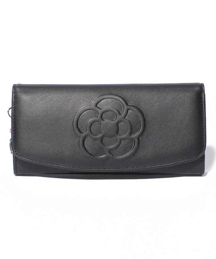 

CLATHAS Waffle Flap Long Wallet Wallet with Bill Compartment and Card Large 190320 Black [New Color] Women s Slots, Capacity, (New)