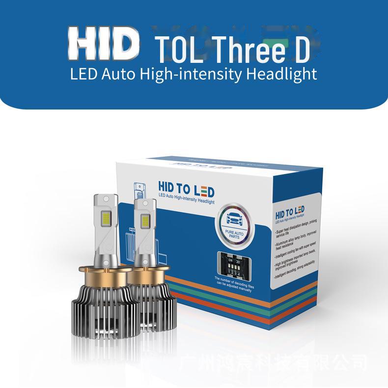 High Brightness Xenon LED Car Headlight: Direct Plug-in, Integrated Design for D-Series D1S-D8S