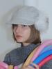 Poejidam Fur Earflap Cap In Foggy Gray