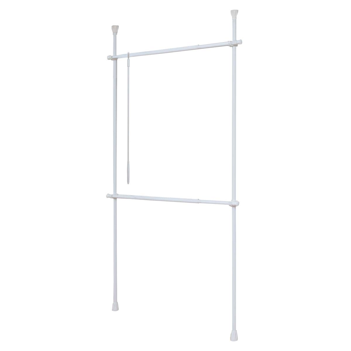 

hanger rack Width Height Wall storage space Hanging rod Height and width adjustment Easy installation ottostyle.jp Tension-mounted [White] 101-170cm белый