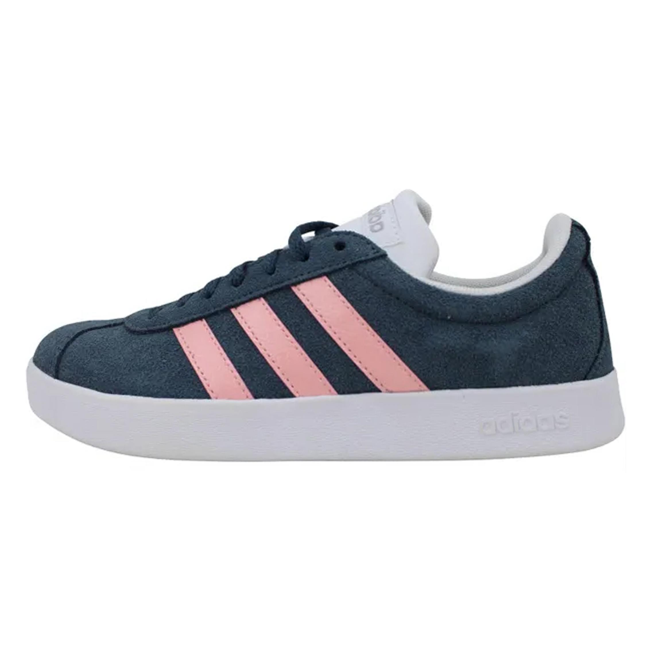 Adidas Neo Questar Flow Split Suede Comfortable Abrasion Resistant Low top Skateboard Shoes Women s Blue Pink EG4111 36