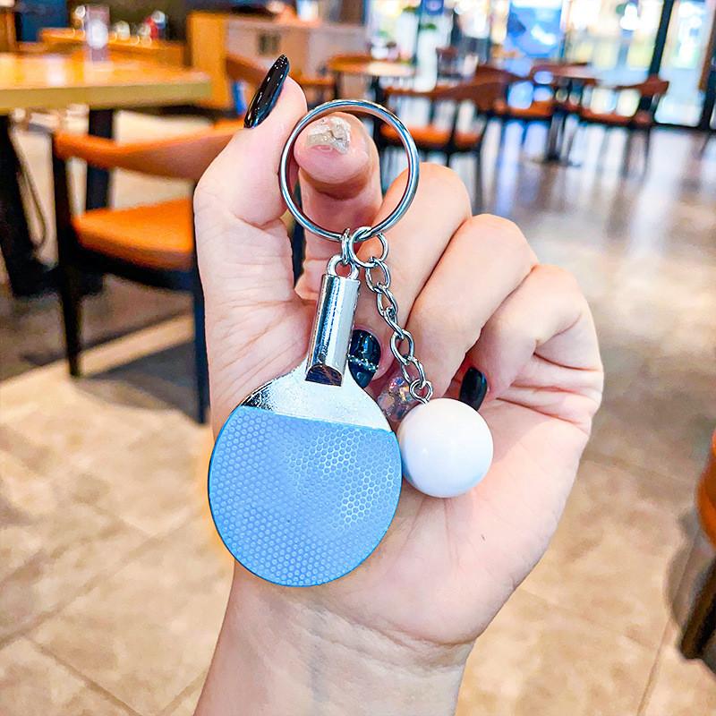 

Creative Sportsthemed Keychain For Table Tennis Fans Made Of Metal Colorful Blue Ball