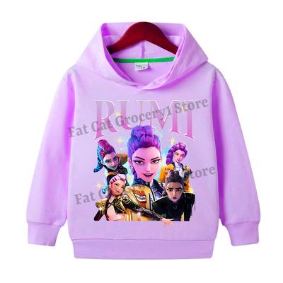 Kpop Demon Hunter Hoodies Girls Boys Anime Rumi Mira Zoey Sweatshirt Kids Spring Autumn Pullover Long Sleeves Children Clothes