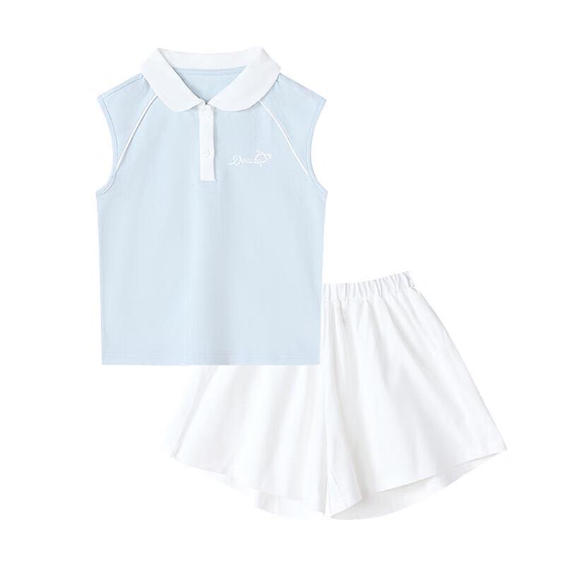 DESA Girls' Sporty Color-Block Skort Set