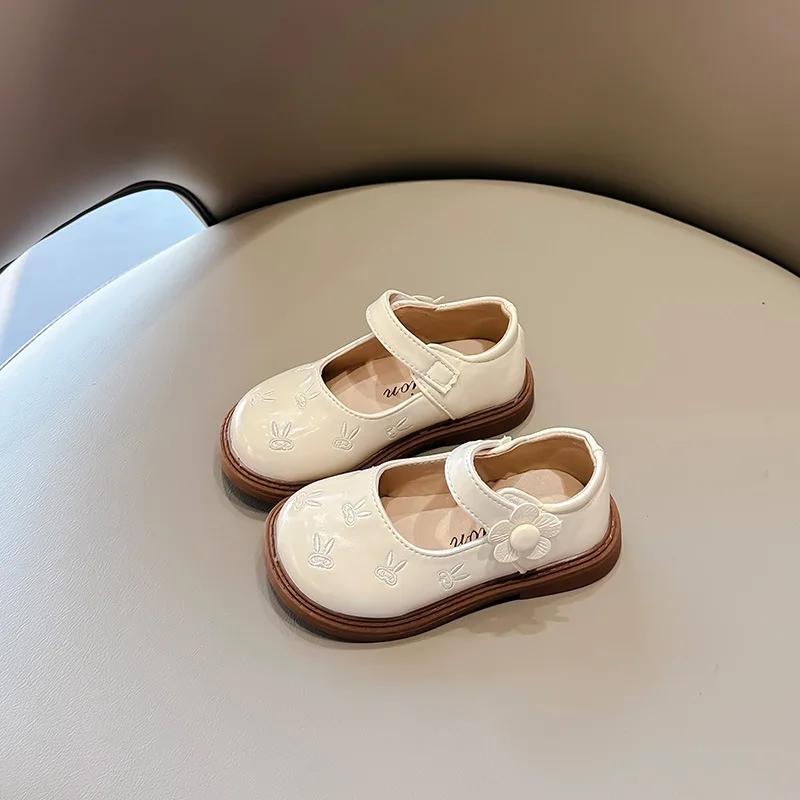 Girls Shoe Soft Sole School Shoes for Children Fashion Leather Shoes Designer Kid Princess Shoes Sneakers Chaussure Enfant Fille