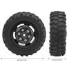 2Pcs Truck Wheel Rubber Tire 55mm Dia Aluminium Alloy Fit for WPL D12 1Celsius10 RC Car
