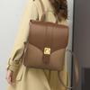 Backpack New Niche Women's Light Luxury Large Capacity Backpack Minimalist Soft Leather Popular Travel Bag Women's Bag