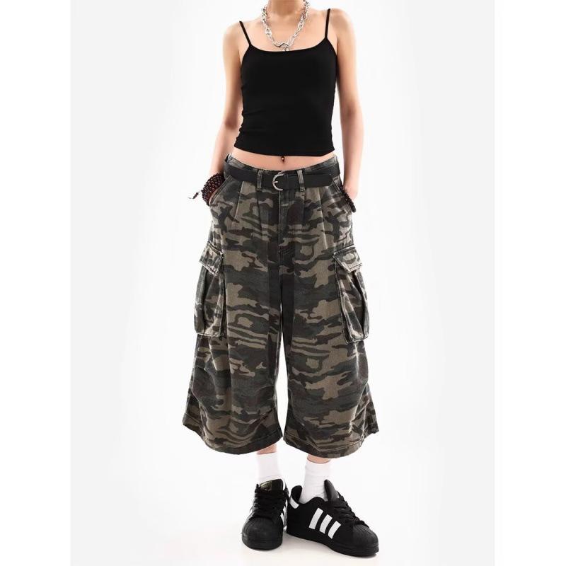 

JYL Mens Jeans Vintage Bamboo Ripped High Street Cropped Wide Leg Denim 3XL античний фуксії кольору
