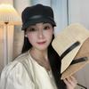 Straw hat women's new summer belt buckle elegant equestrian hat straw cap British sunshade sun protection hat