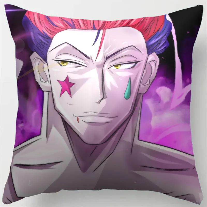 45CM Anime HUNTER Hisoka Kurapika Killua Zoldyck Druck Kissenbezug Wohnzimmer Zuhause Sofa Auto Dekoration Kissenbezug Kissenbezug