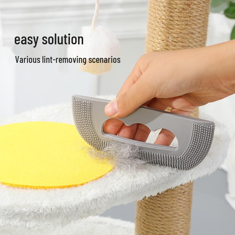 Pet Hair Remover: Soft Rubber Brush & Lint Roller for Cats and Dogs