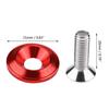 20 Pairs Fender Washer Bolts Screws Aluminum Alloy Bumper Fender Washer Bolts Screws Engine Anti-Theft Cap Holder No LOGO (Red)