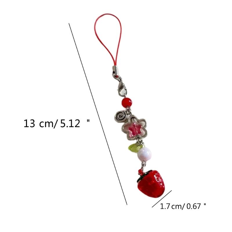Stylish Keyring Pendant Sweet Phone Charm Perfect for Shopping and Dating