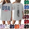 Damen Lässiges Mode Rundhals Lässiger Print Kurzarm T-Shirt Top