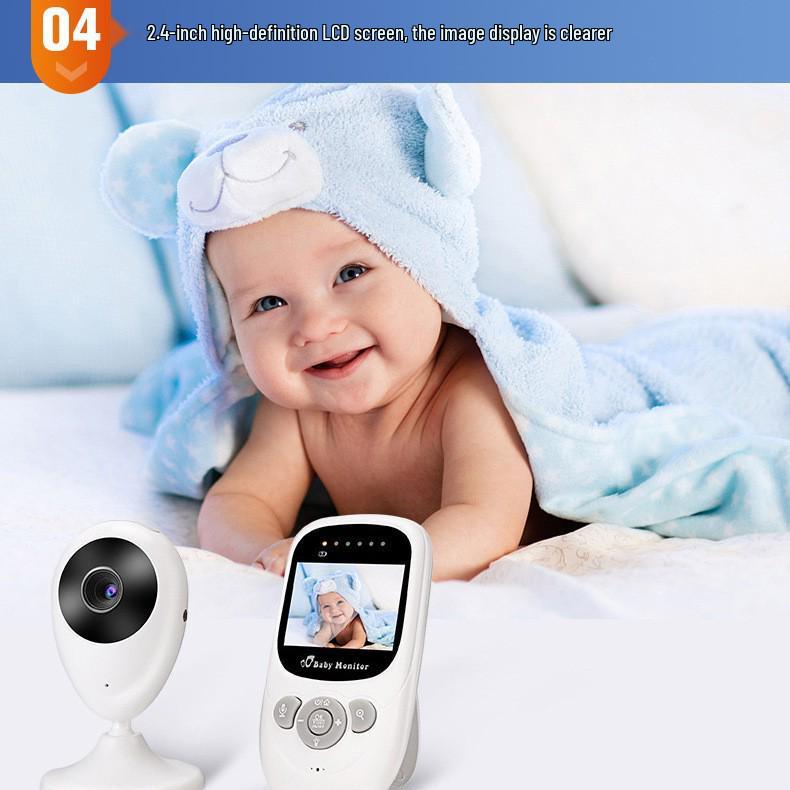 2.4-Inch Wireless Digital Baby Monitor with Temperature, Music, and Voice Control