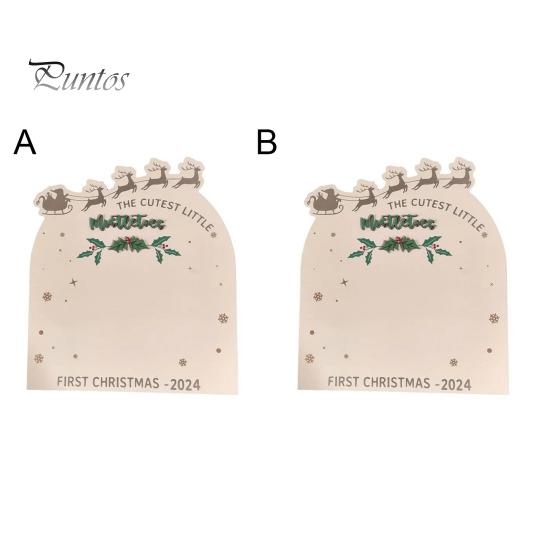 Baby First Christmas Footprint Board Infant Footprint Mistelzweige Holzschild DIY Neugeborene Jungen Mädchen Fußabdruck Kunst Handwerk Board Neue Mama Andenken Geschenk
