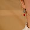 925 Sterling Silver Jewelry Auspicious Clouds Cinnabar Drop Earrings for Women Wedding Party Jewelry for Girls Friend Gift