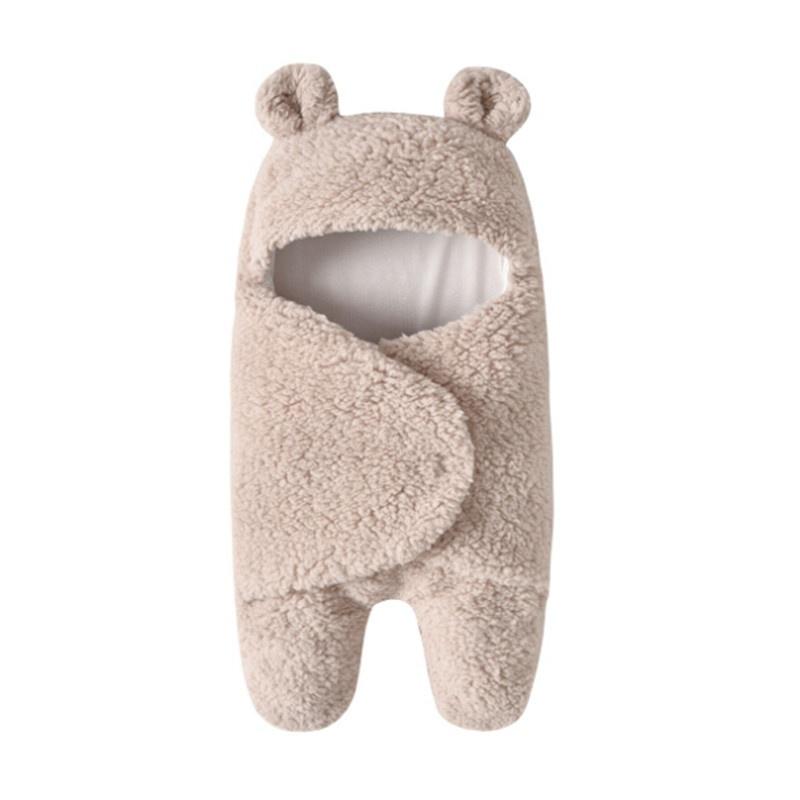 Baby Winter Fleece Swaddle Blanket Cute Newborn Swaddling Wrap Soft Plush Sleeping Sacks