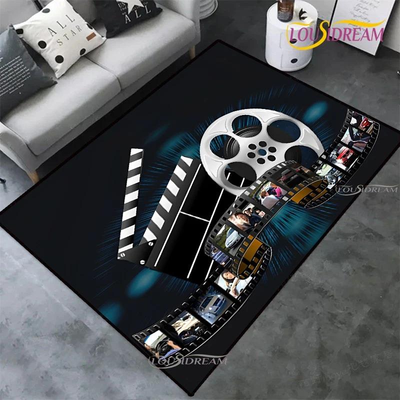 Vintage Projector Theme Movie Night Clapperboard Retro Cinema Atmosphere Table Cinema Rug Kitchen Door Kids Birthday Gift