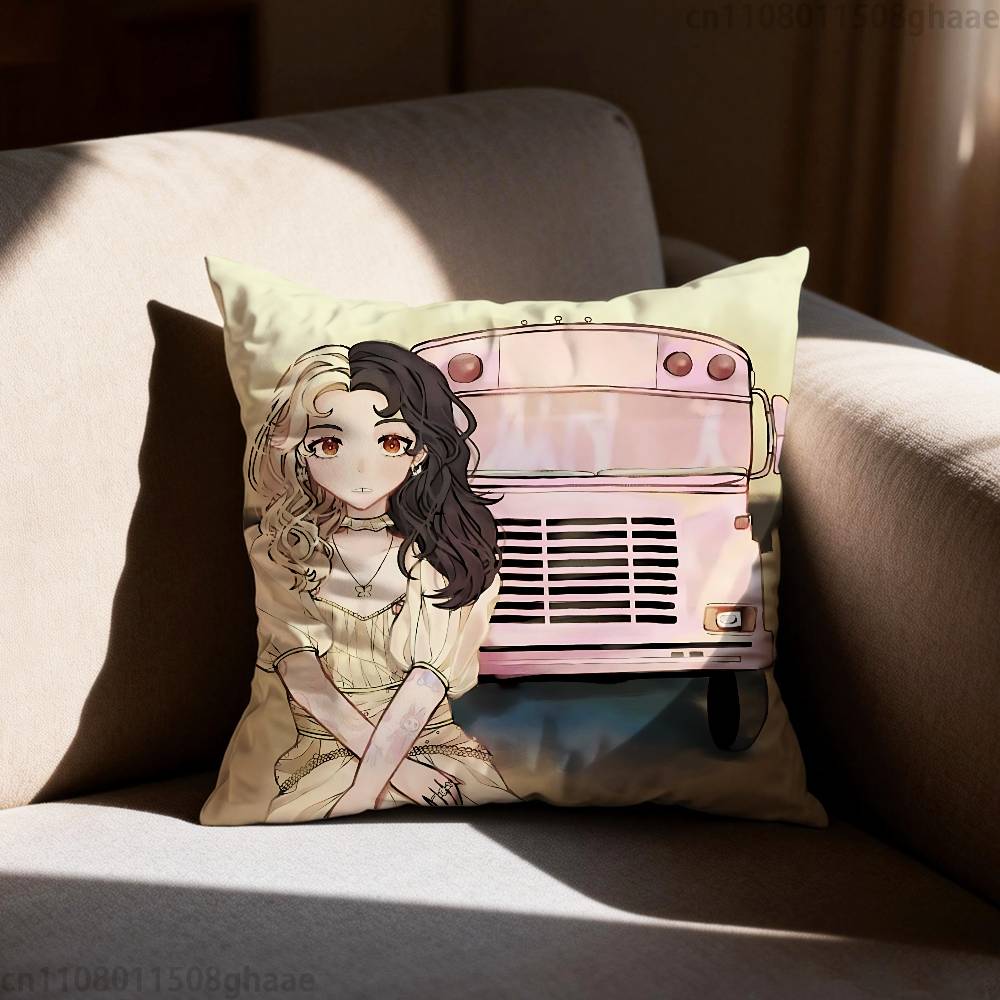 MMelanie Martinez Singer Pillow Case Square DoubleSided Printing Short Plush Sofa Cushion Cover Bedroom Bedside Pillow